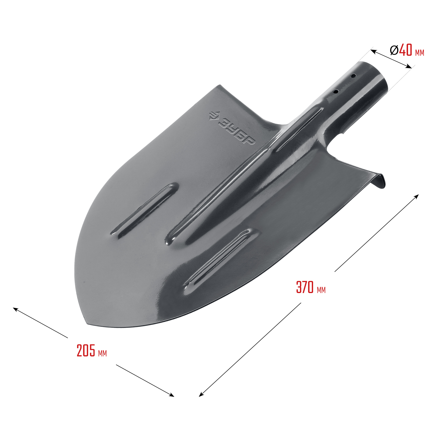 ЗУБР Мастер, без черенка, штыковая лопата, тип ЛКО, закаленное полотно с ребрами жесткости (39414)