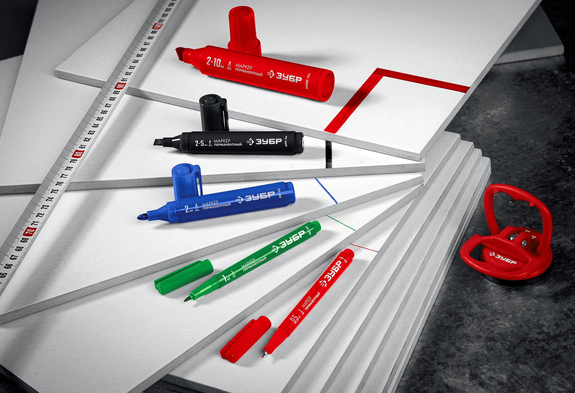 ЗУБР МП-100 зеленый, 1 мм перманентный маркер (06320-4)