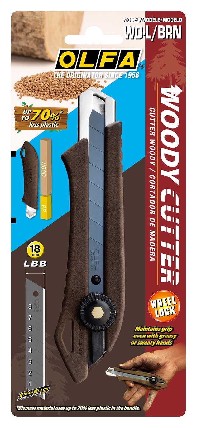 OLFA WOOD-PP Models 18 мм, с сегментированным лезвием, нож (OL-WD-L)