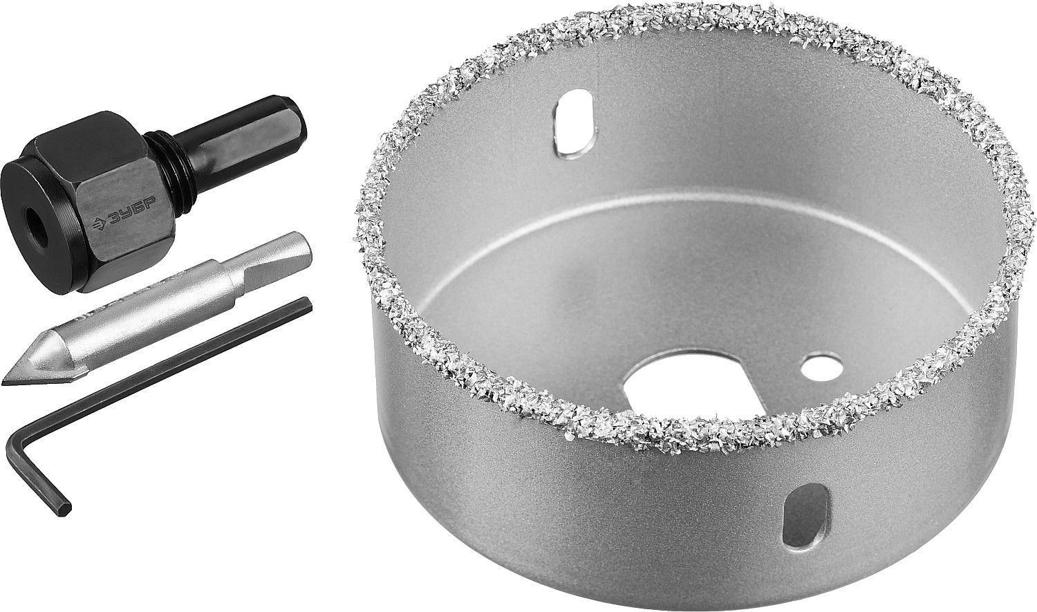 ЗУБР 76 мм, L 25 мм, карбид вольфрама, коронка-чашка, Профессионал (33360-076)