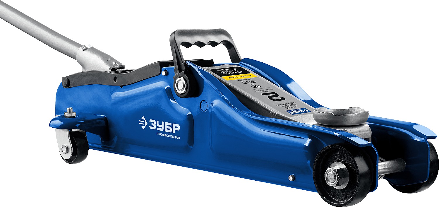 ЗУБР Т-35, 2 т, 85 - 330 мм, подкатной домкрат с низким подхватом в кейсе, Профессионал (43056-2-K)