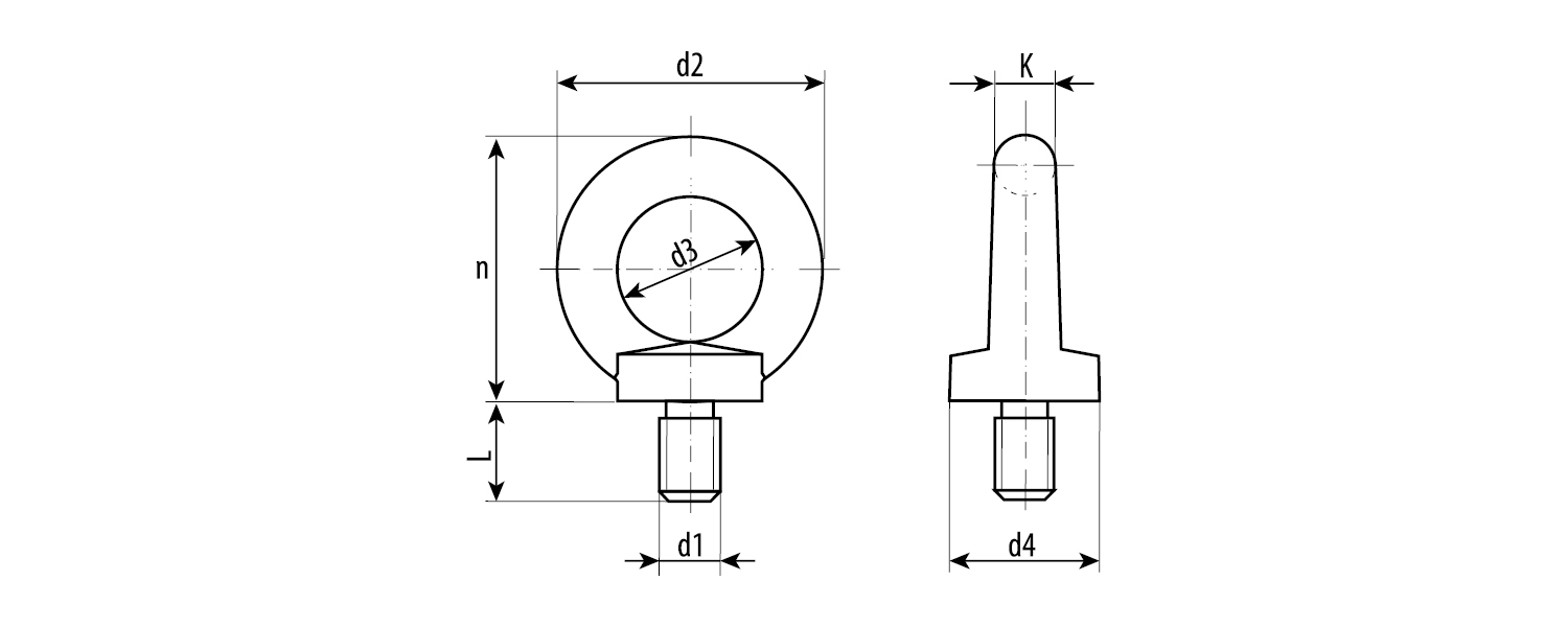 ЗУБР DIN 580, М16, 6 шт, кованый рым-болт, Профессионал (4-304315-16)