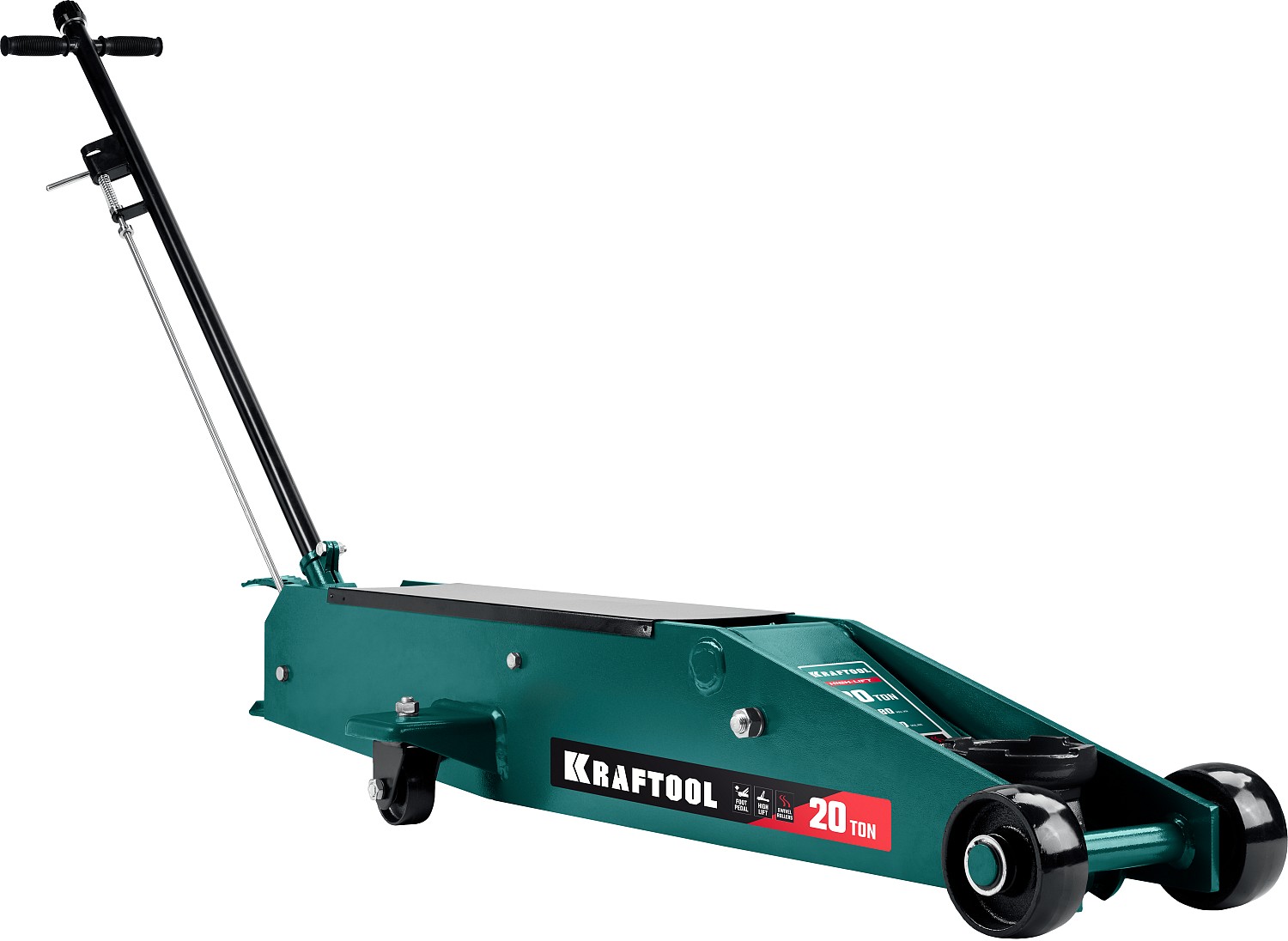 KRAFTOOL HIGH-LIFT, 20 т, 220 - 680 мм, для тяжелой техники, подкатной домкрат (43455-20)