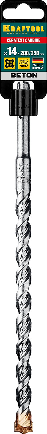 KRAFTOOL Ceratizit Carbide, 14 х 250 мм, SDS-plus бур (29320-260-14)