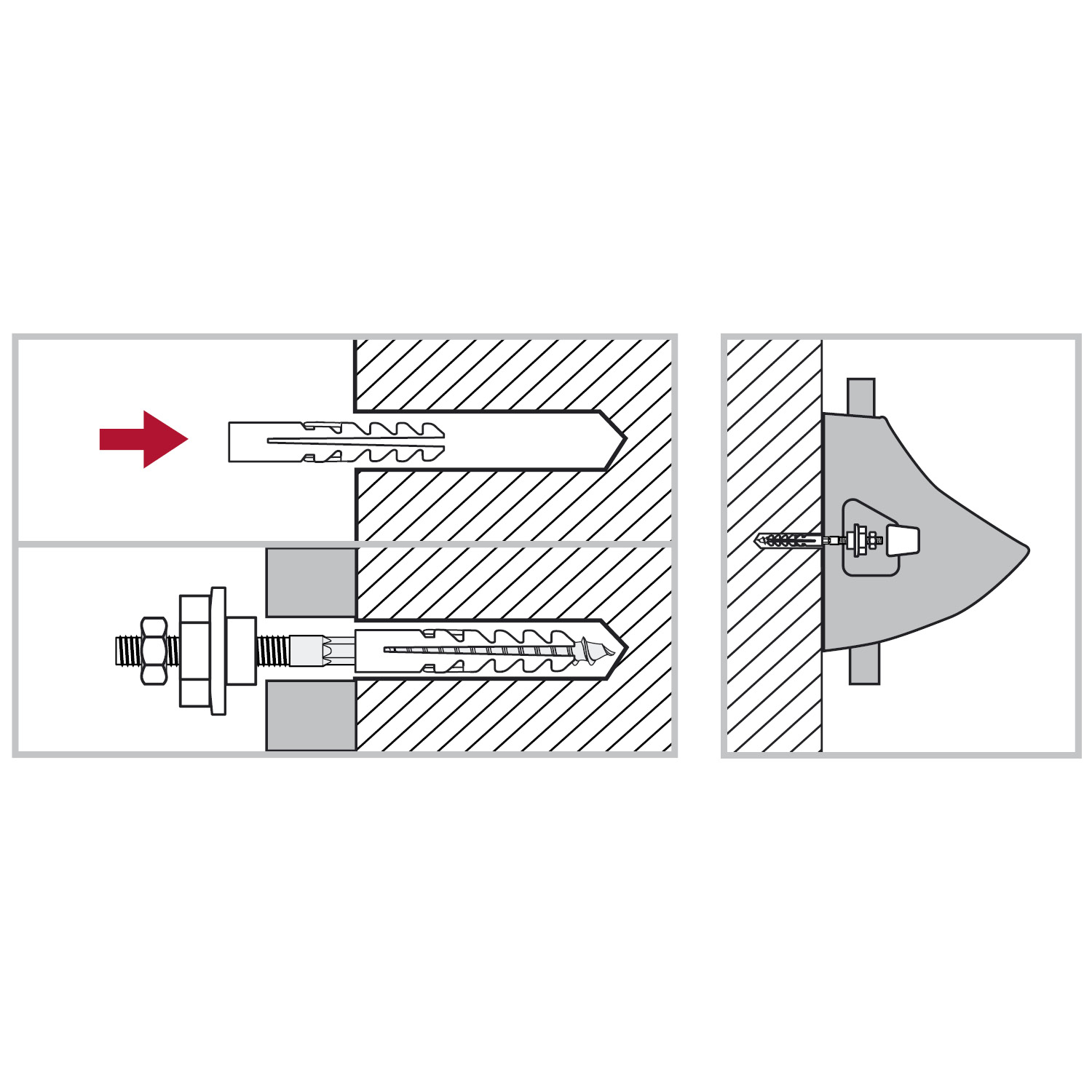 ЗУБР 14 мм, белый, набор для крепления раковин и писсуаров, Профессионал (44220)