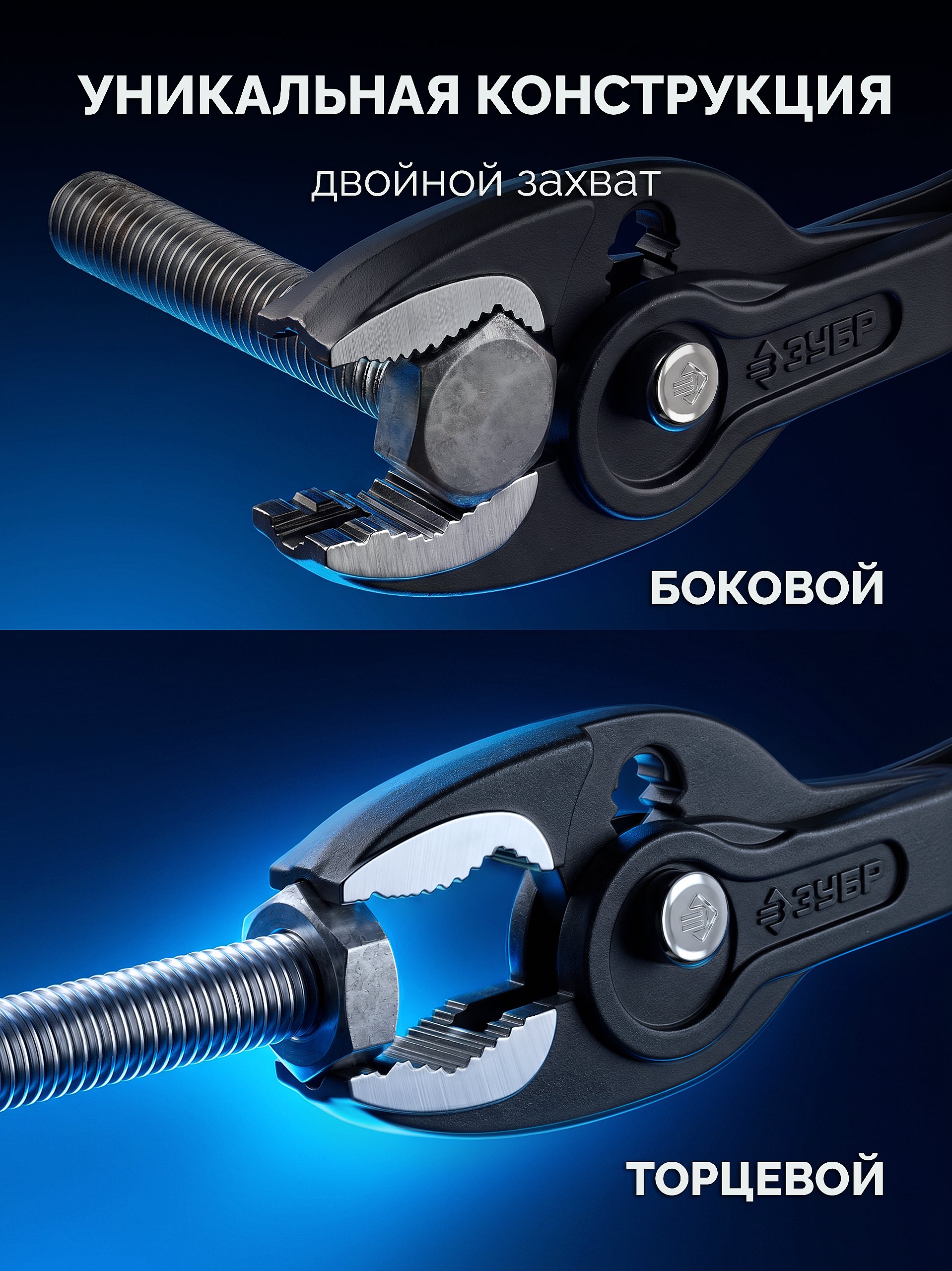 ЗУБР ЗАХВАТ-2, 200 мм, клещи захватные, Профессионал (22442-20)