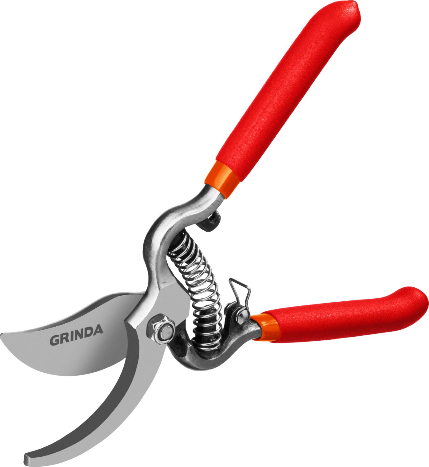 GRINDA G-3, 200 мм, высокоуглеродистая сталь, цельнокованый, покрытие ПВХ, плоскостной секатор (423103)