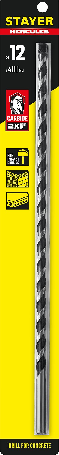 STAYER Hercules, 12 x 400 мм, cверло по бетону, Professional (2915-400-12)