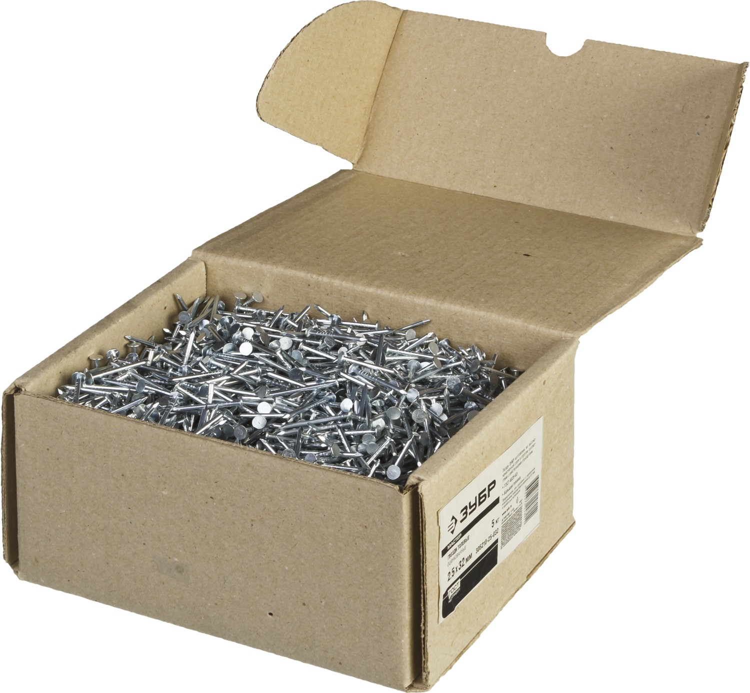 ЗУБР ГОСТ 4029-63, 32 x 2.5 мм, цинк, 5 кг, толевые гвозди (305210-25-032)