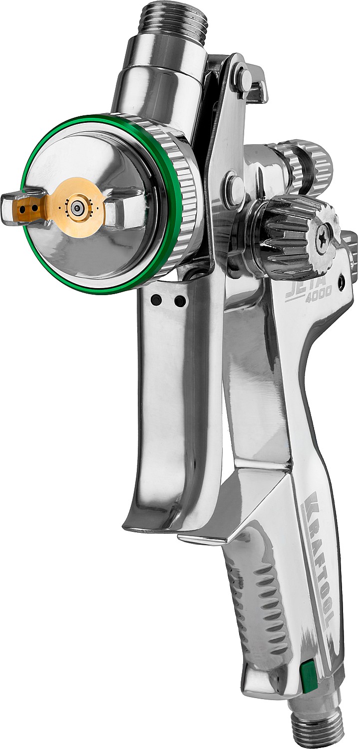 KRAFTOOL JETA 4000, HVLP, 1.3 мм, пневматический краскопульт с верхним бачком (06555-1.3)