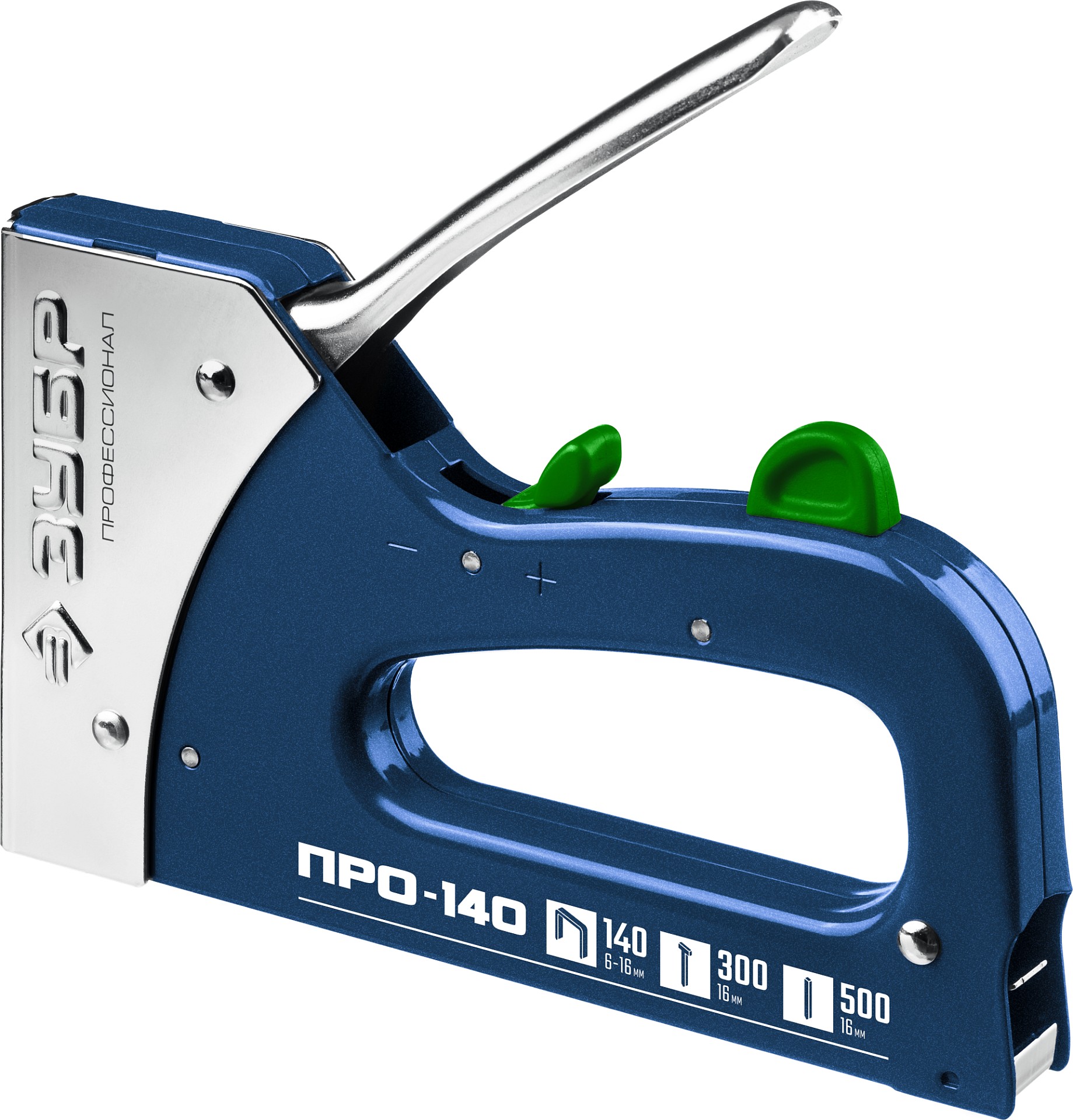 ЗУБР Про-140, скобы тип 140, гвозди тип 300/500, стальной рессорный степлер (4-31573)