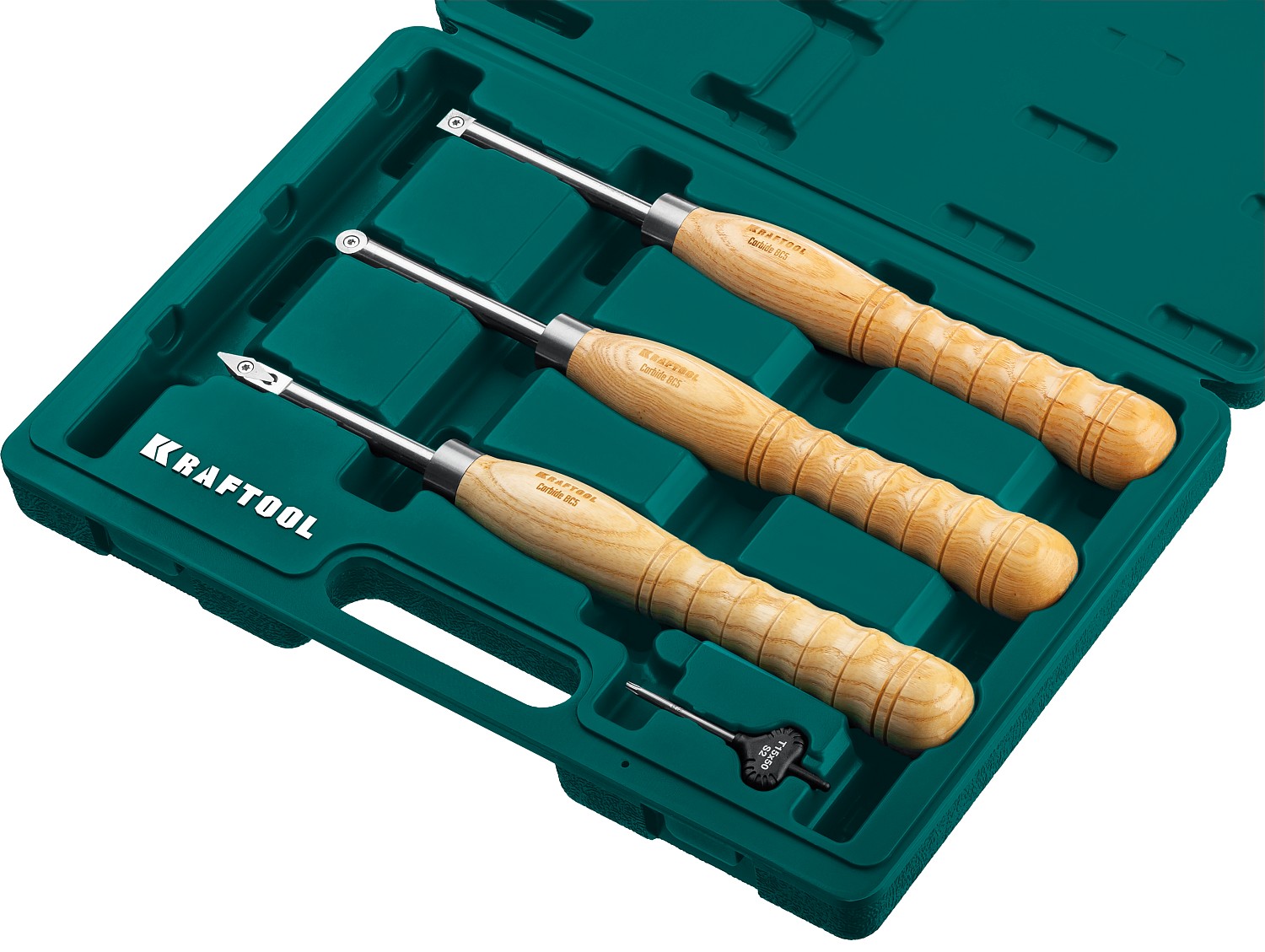 KRAFTOOL Precision-3, 3 предм., набор ручных резцов по дереву (18369)