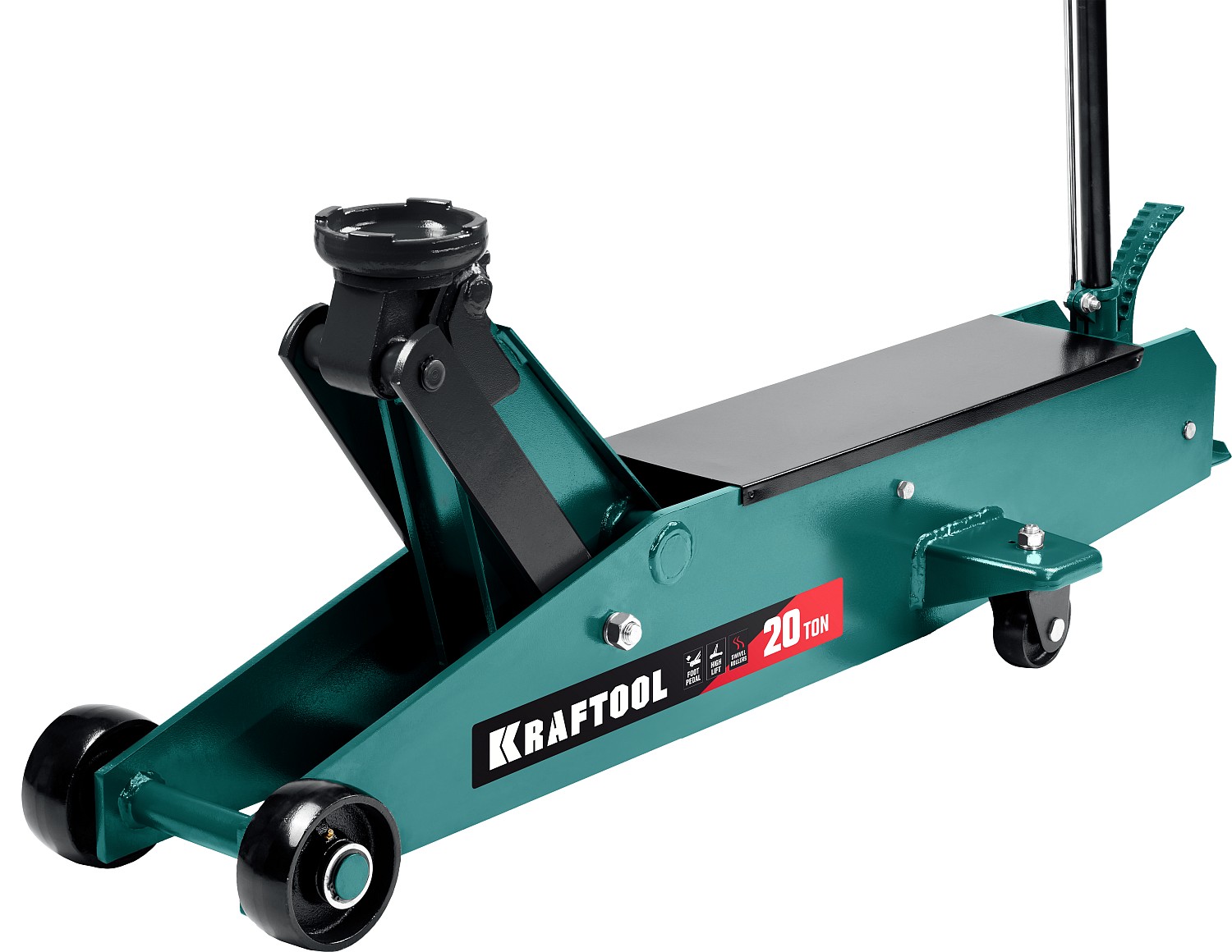 KRAFTOOL HIGH-LIFT, 20 т, 220 - 680 мм, для тяжелой техники, подкатной домкрат (43455-20)