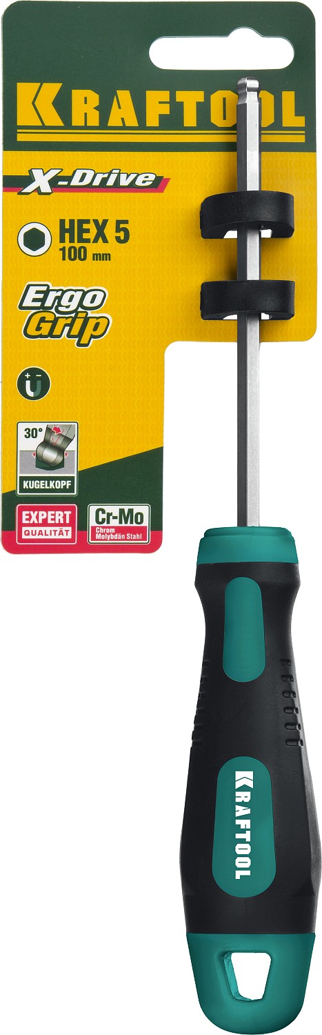 KRAFTOOL Х-Drive, Hex5 x 100, отвертка (250075-5-100)