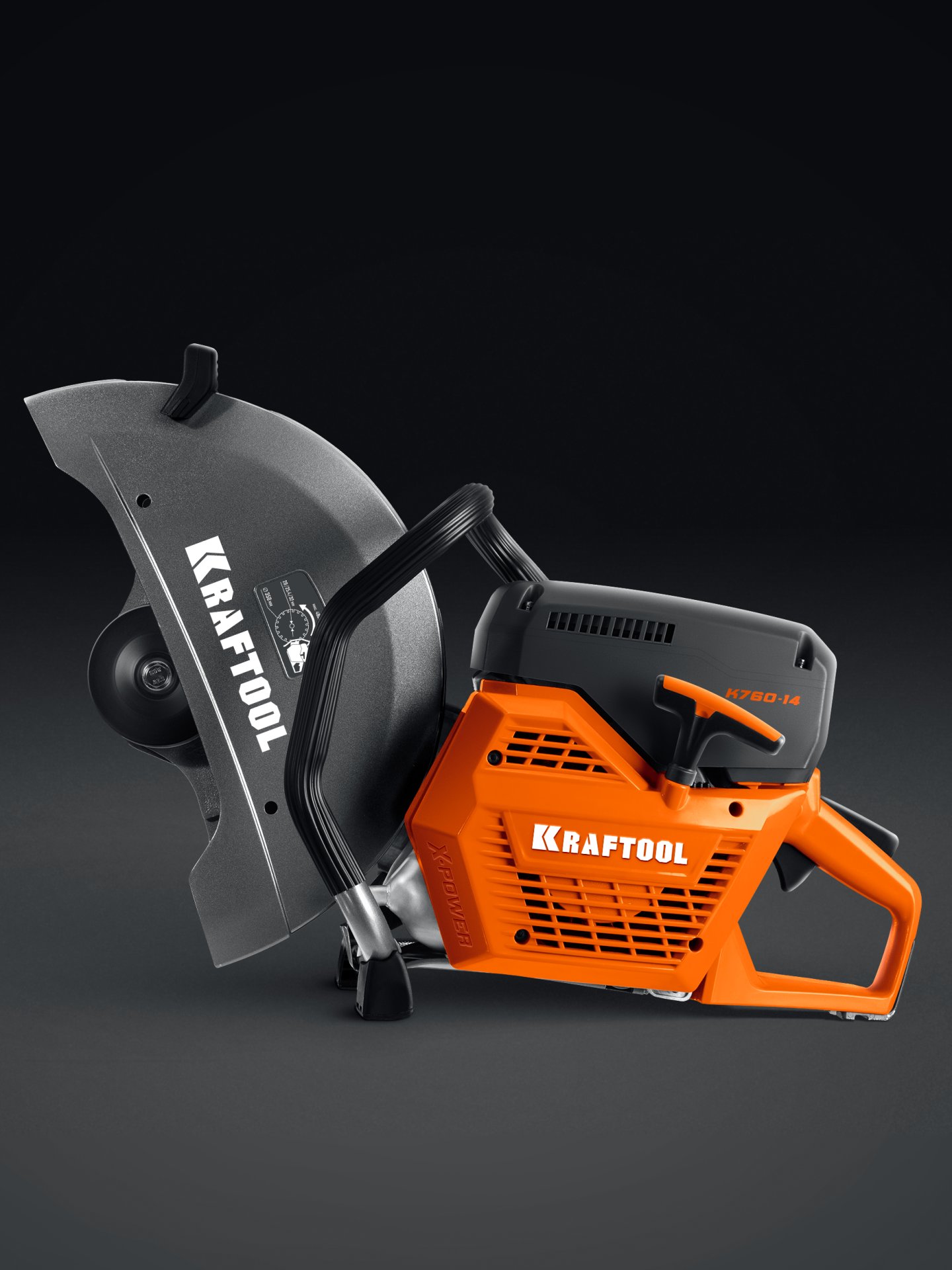 KRAFTOOL 3700 Вт, 350 мм, без диска, бензорез по металлу (рельсорез) (K760-14)