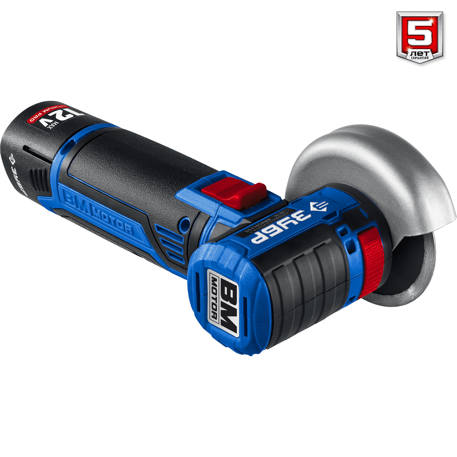 ЗУБР 12 В, d76 мм, 2 АКБ тип Т7 (2 А·ч), бесщеточная УШМ, сумка, Профессионал (AB-76-22)