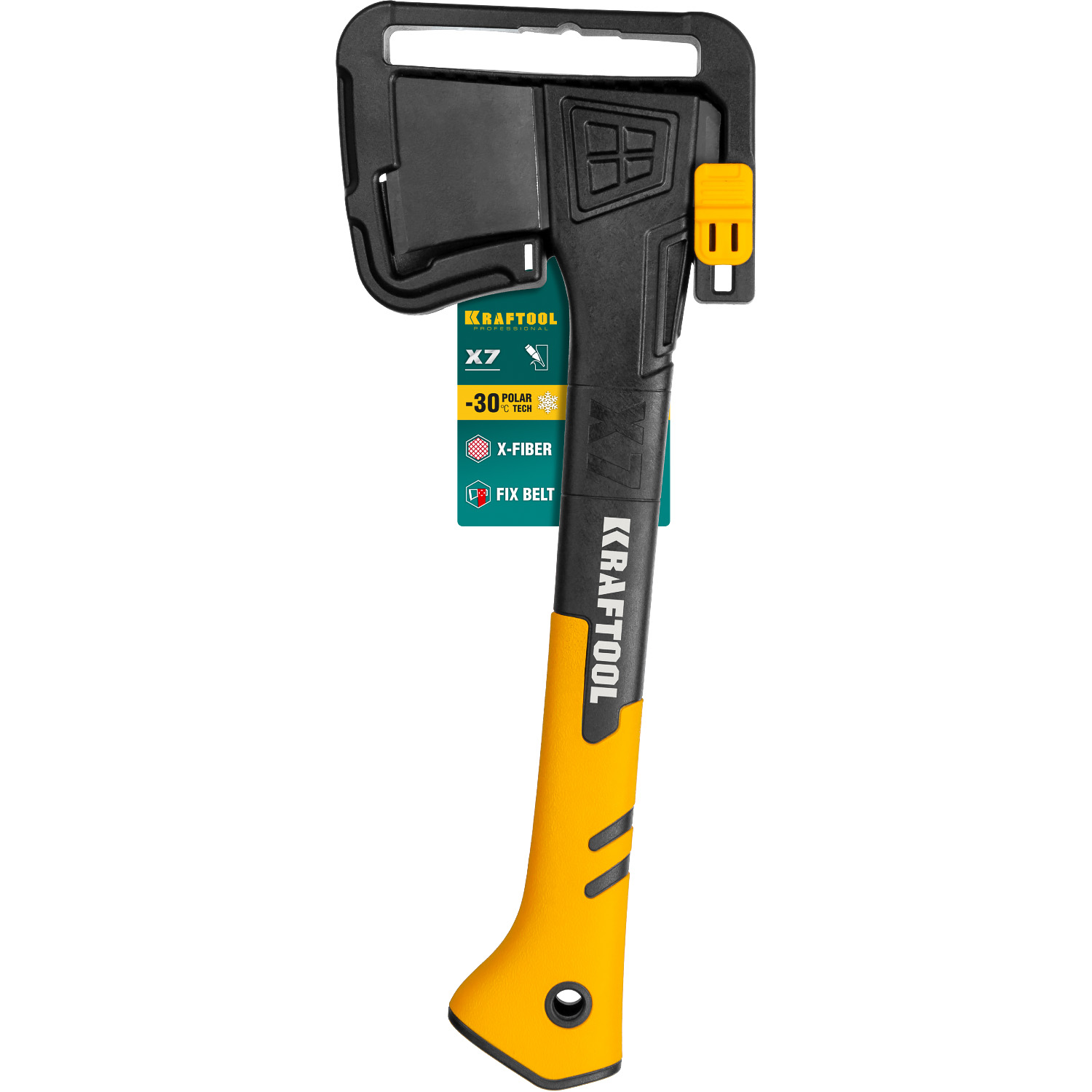KRAFTOOL X7, 640/715 г, в чехле, 360 мм, универсальный топор (20660-07)