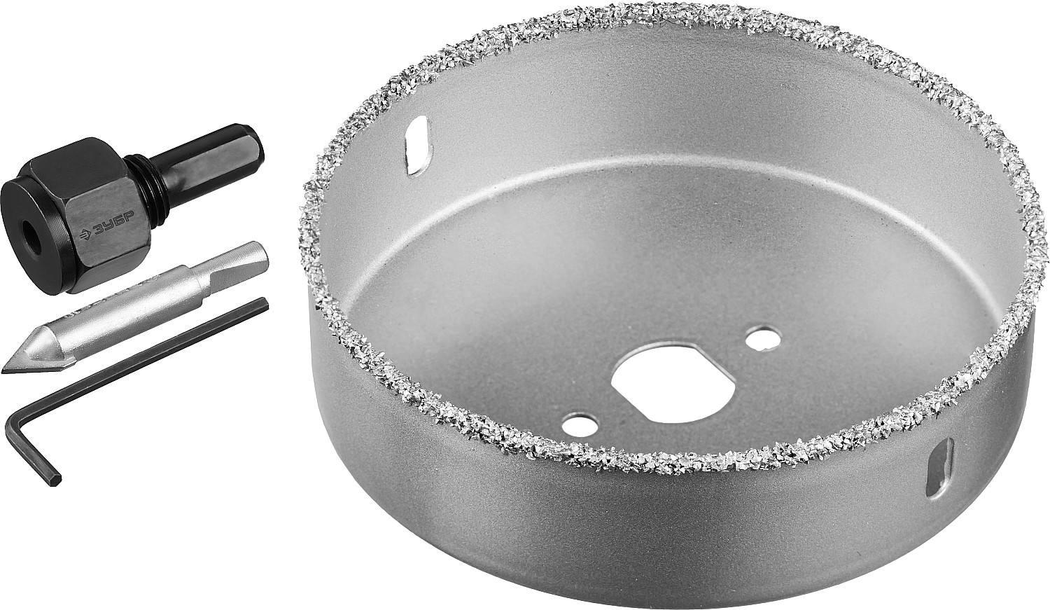 ЗУБР 102 мм, L 25 мм, карбид вольфрама, коронка-чашка, Профессионал (33360-102)