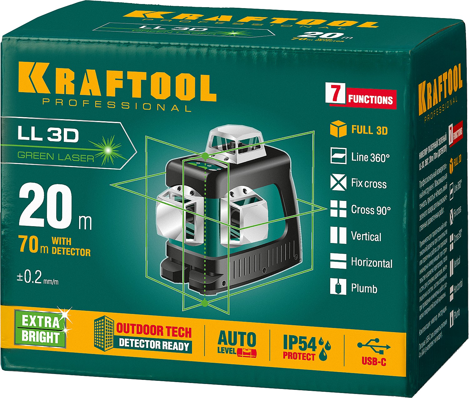 KRAFTOOL LL 3D, лазерный нивелир (34641)