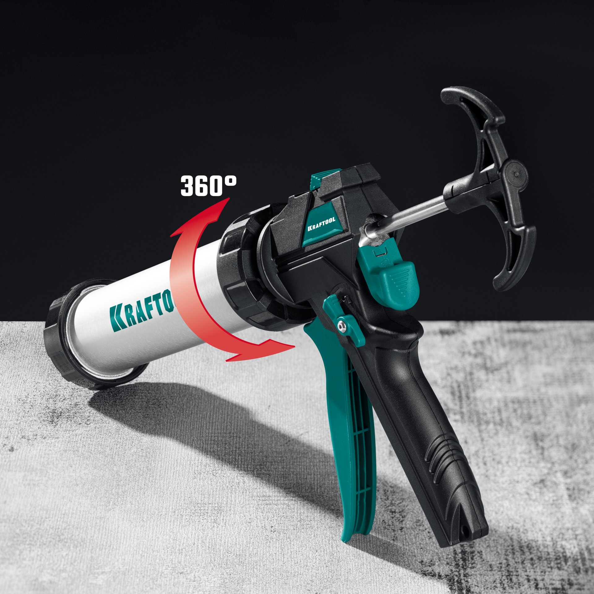 KRAFTOOL ULTRA 310 мл, прямой забор, регулировка силы давления, вариативная антикапельная система, закрытый пистолет для герметика (06677-31)