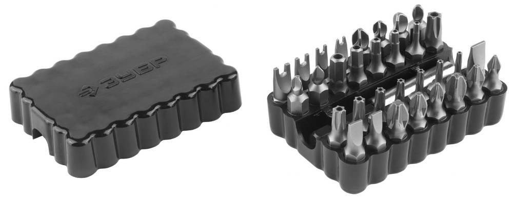 ЗУБР 33 шт, набор специальных бит с магнитным адаптером (26046-H33)