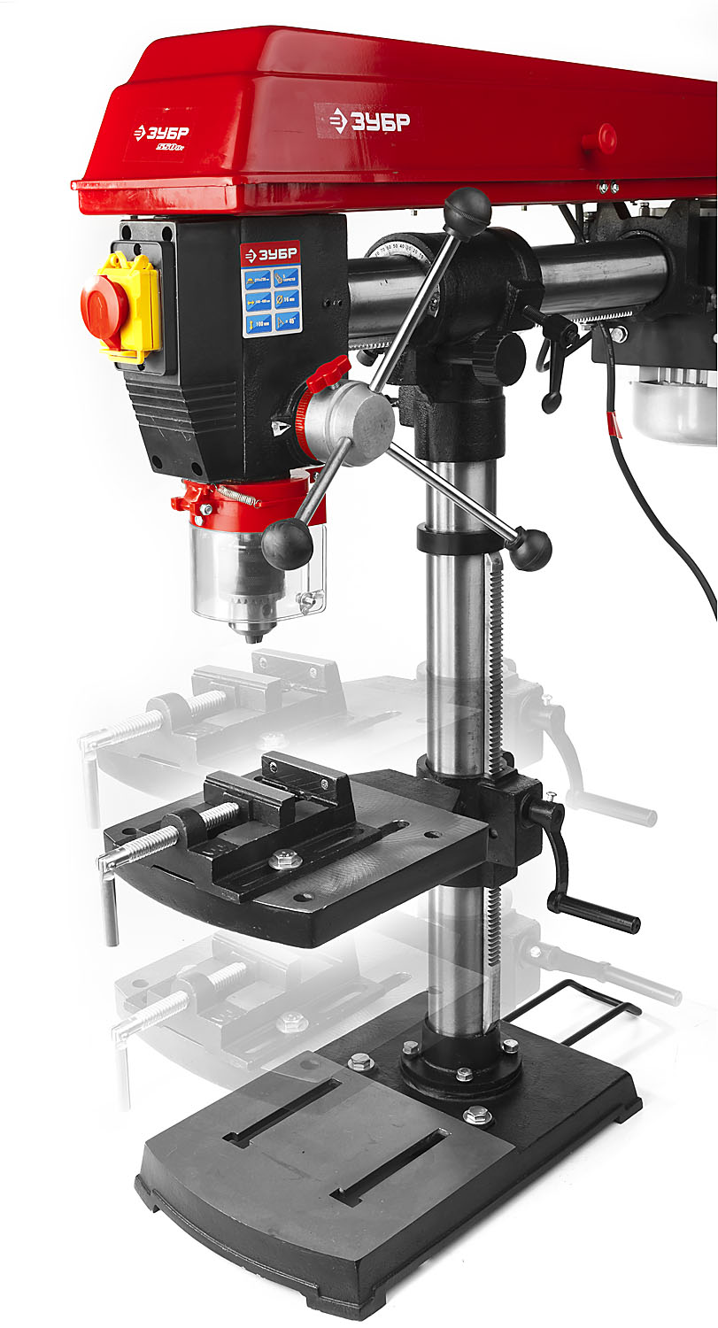 ЗУБР 550 Вт, 16 мм, радиально - сверлильный станок (ЗСС-550)