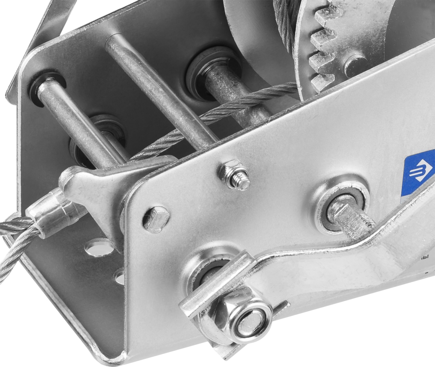 ЗУБР 1.1 т, 8 м, ручная барабанная тяговая тросовая лебедка, Профессионал (43113-1.1)