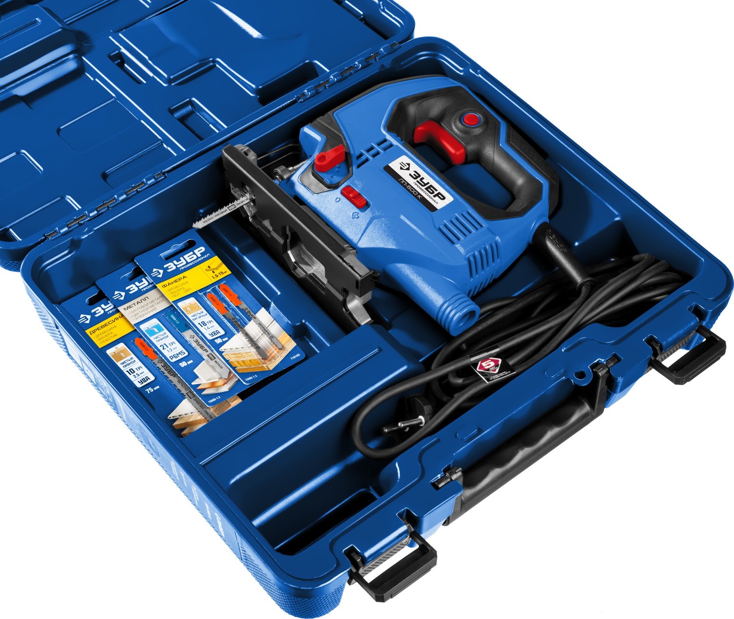 ЗУБР 500 Вт, 65 мм, электрический лобзик, кейс, Профессионал (ЛП-500 К)