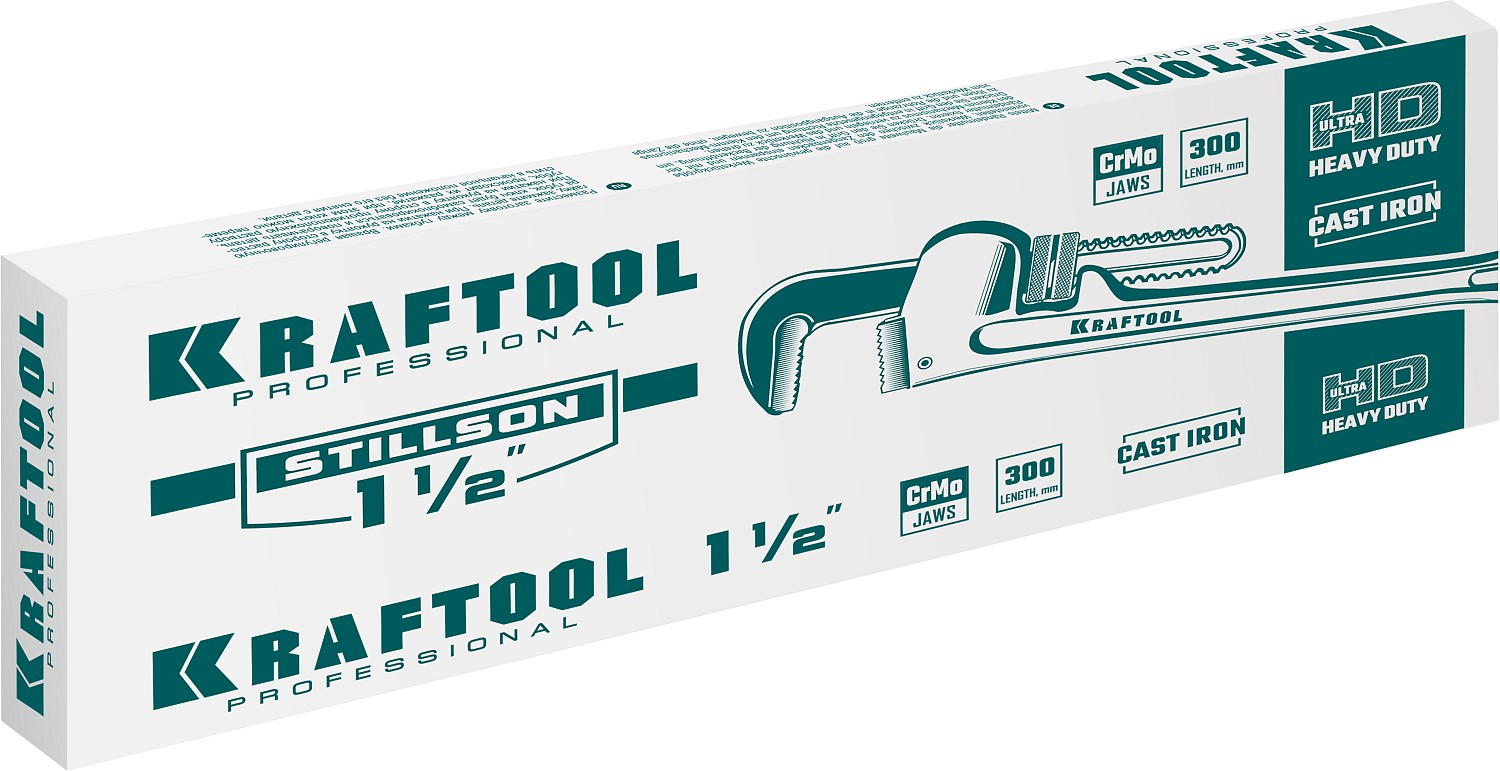 KRAFTOOL STILLSON, 1.5″, 300 мм, трубный разводной ключ (2727-30)
