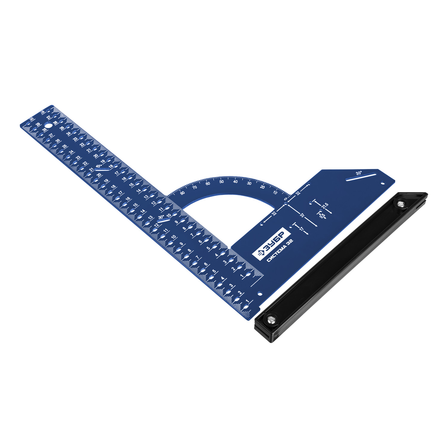 ЗУБР Система-32, разметочный мебельный угольник, Профессионал (34398-30)
