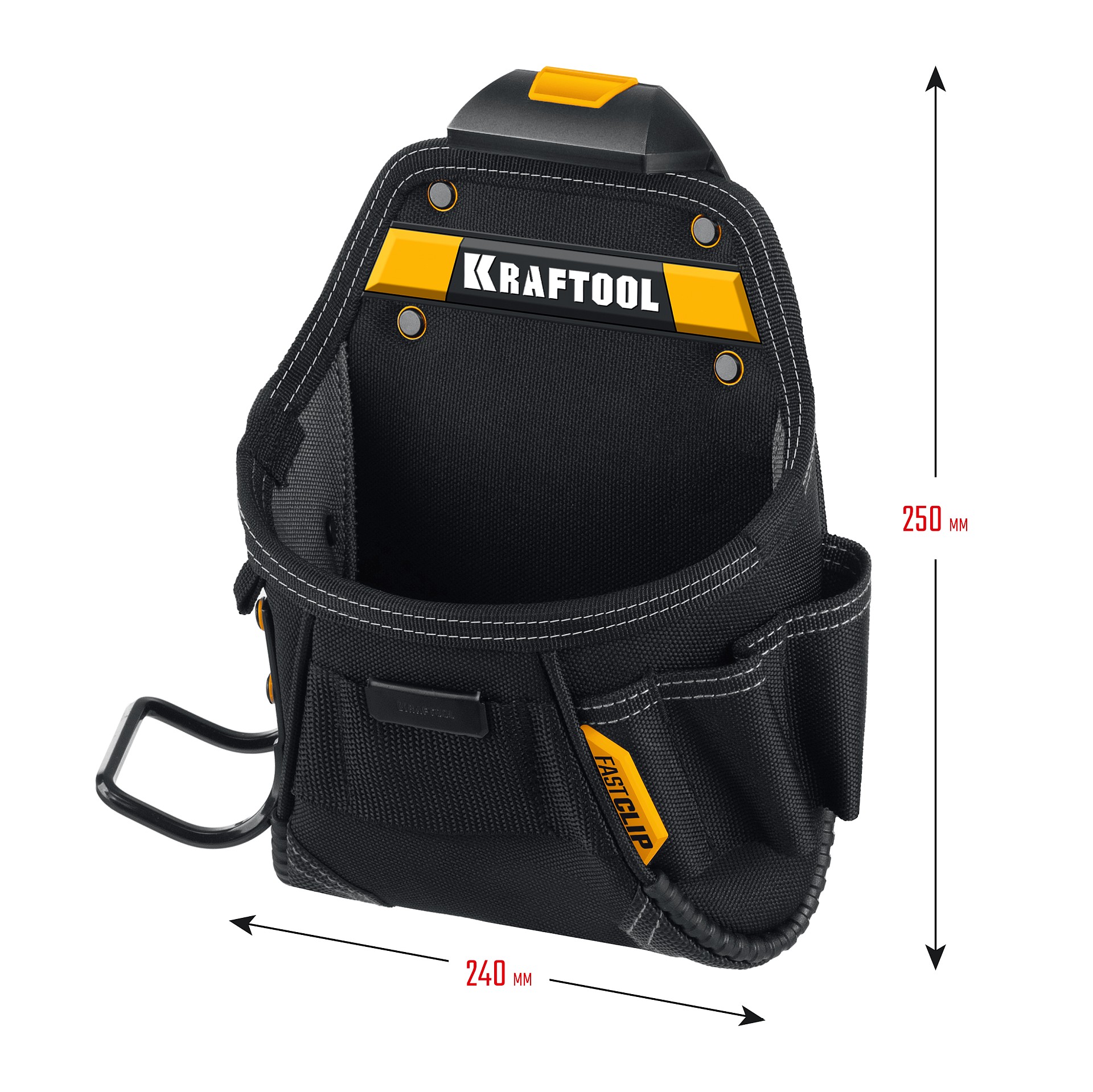 KRAFTOOL KP-6 поясная сумка с быстросъёмным креплением FastClip, 240 х 250 мм (38775)