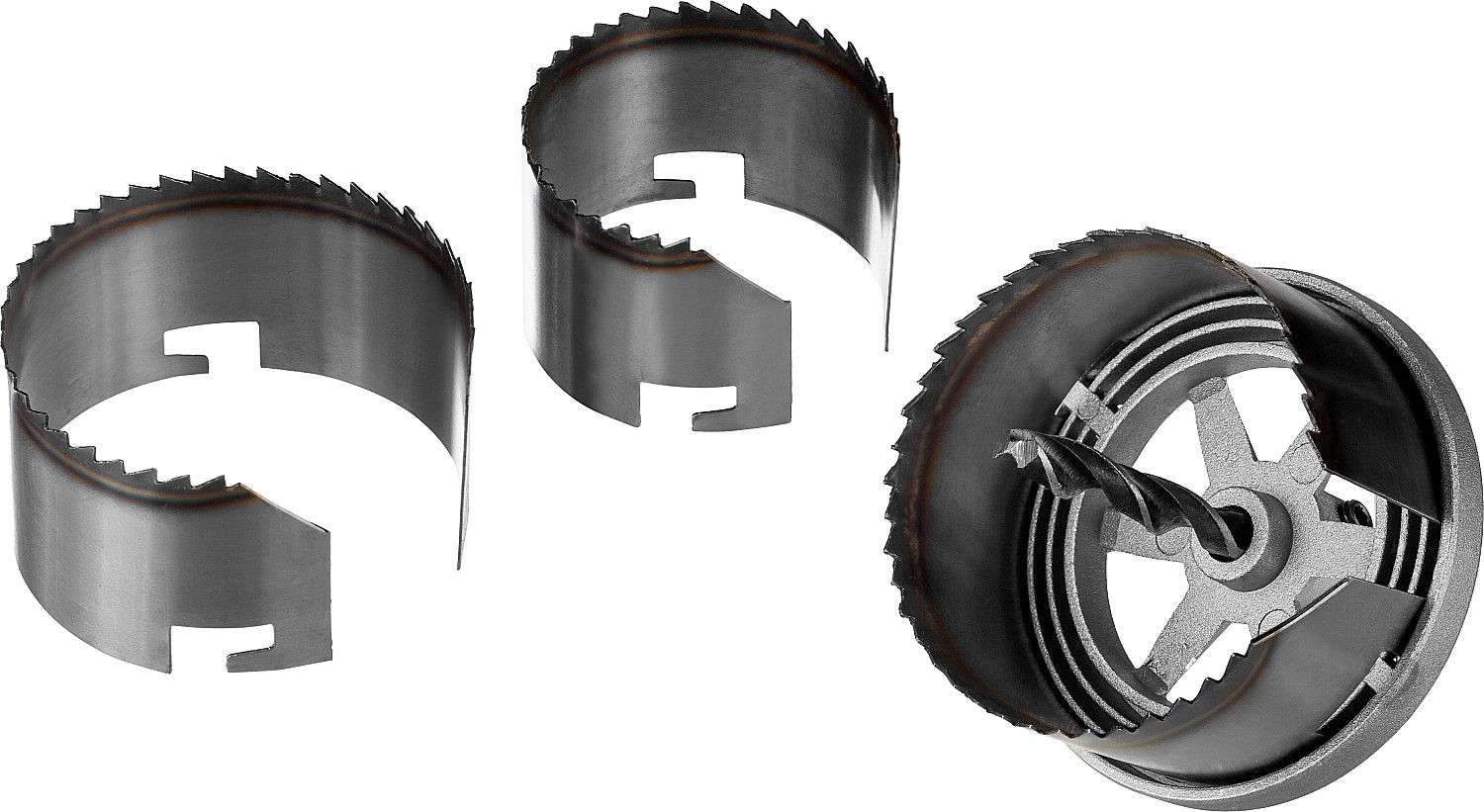 STAYER 3 шт, (60-67-74 х 32 мм), усиленная, наборная кольцевая пила по дереву, Professional (2957-074)