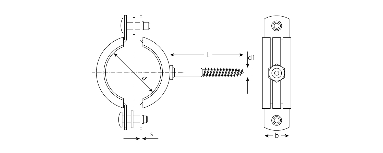 ЗУБР 3″, цинк, 100 шт, трубный хомут с шурупом (37854-83-95-100)