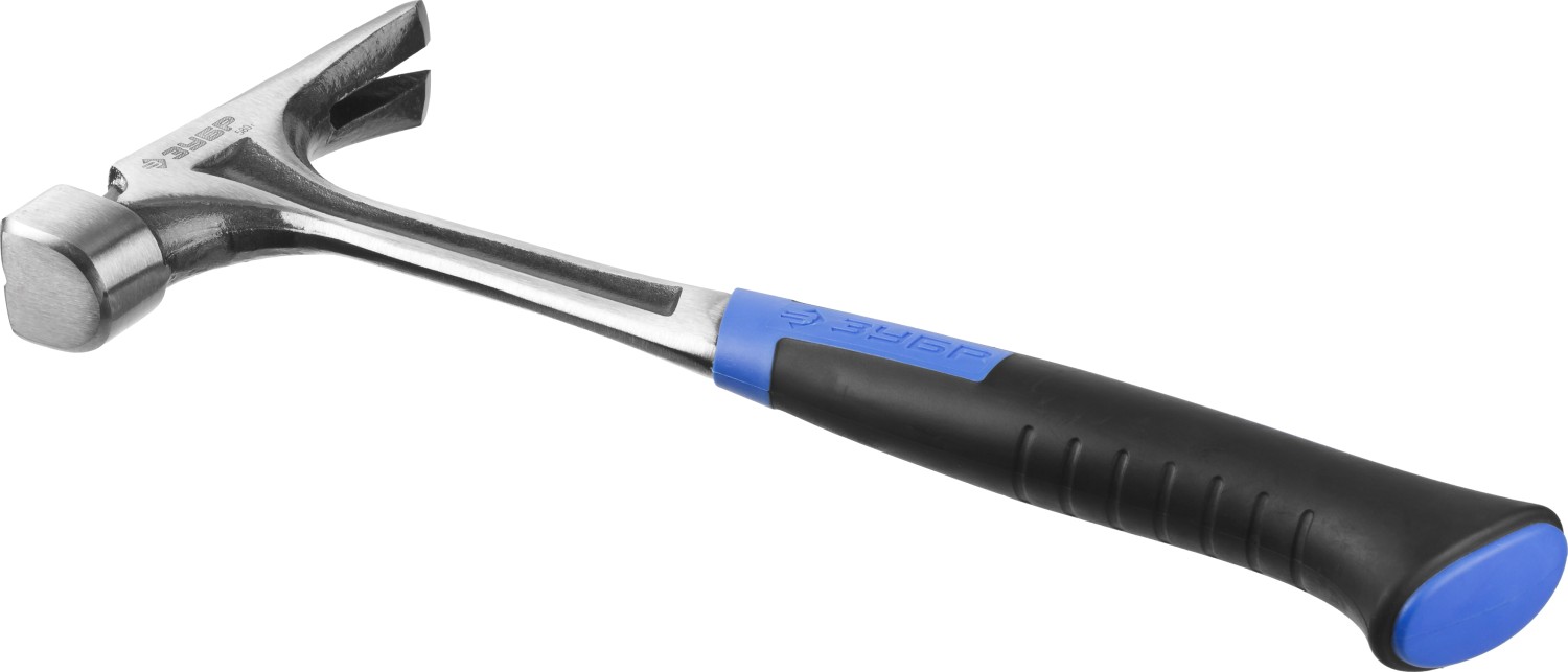 ЗУБР Профессионал 560 г, цельнокованый столярный молоток-гвоздодёр (20258-580)