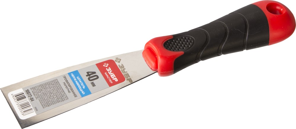 ЗУБР 40 мм, профилированное полотно, двухкомпонентная ручка, нержавеющий, шпатель (10072-04)