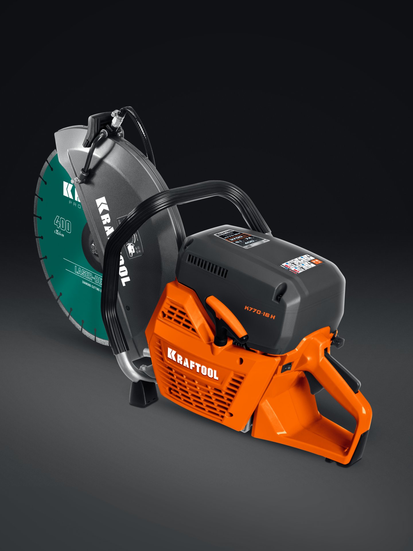 KRAFTOOL 3700 Вт, 400 мм, диск в комплекте, бензорез по бетону (бетонорез) (K770-16 H)