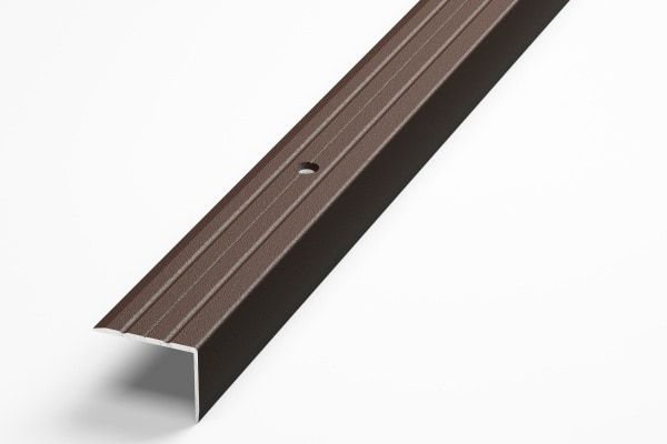 Порог алюминиевый  ПУ-03 24x18x1350 мм, окрашенный в шоколад