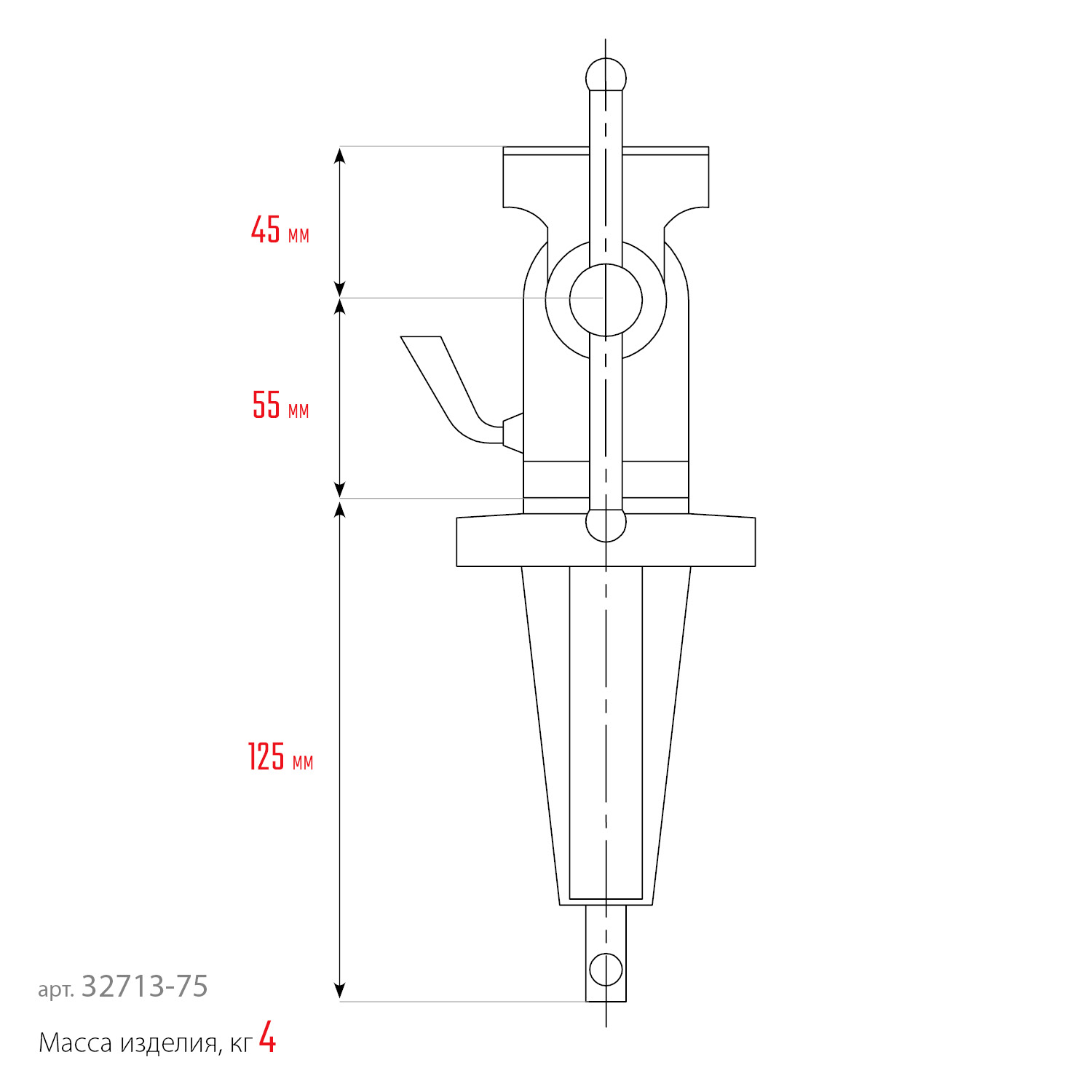 KRAFTOOL Mini, 65 мм, прецизионные тиски на струбцине (32713-75)