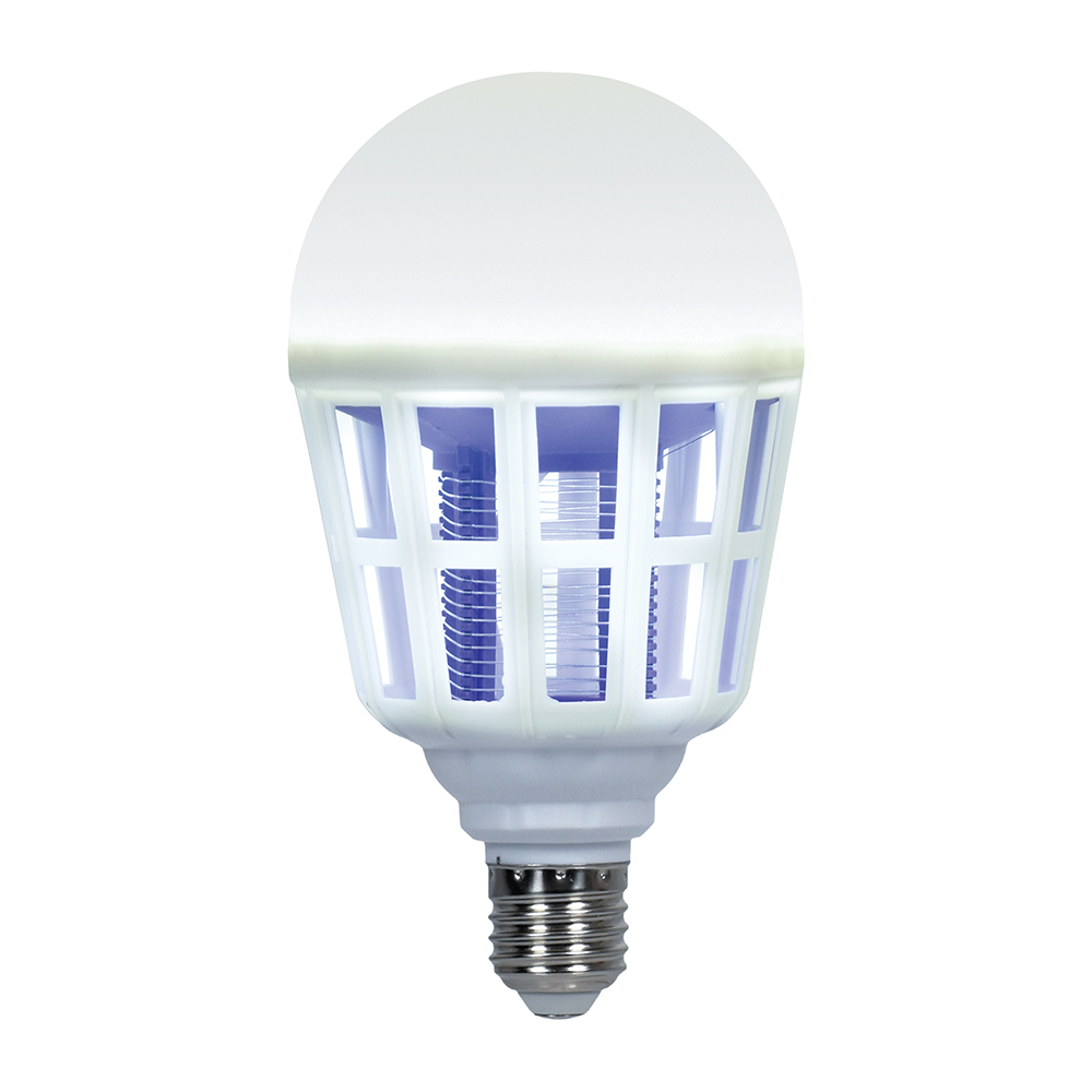 Лампа антимоскитная светодиодная, с адаптером(сетевая вилка), размер 8х8х16,5см, цоколь Е27, 220В