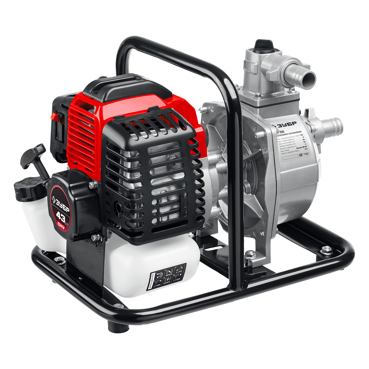 ЗУБР 150 л/мин, мотопомпа бензиновая (МП-150)