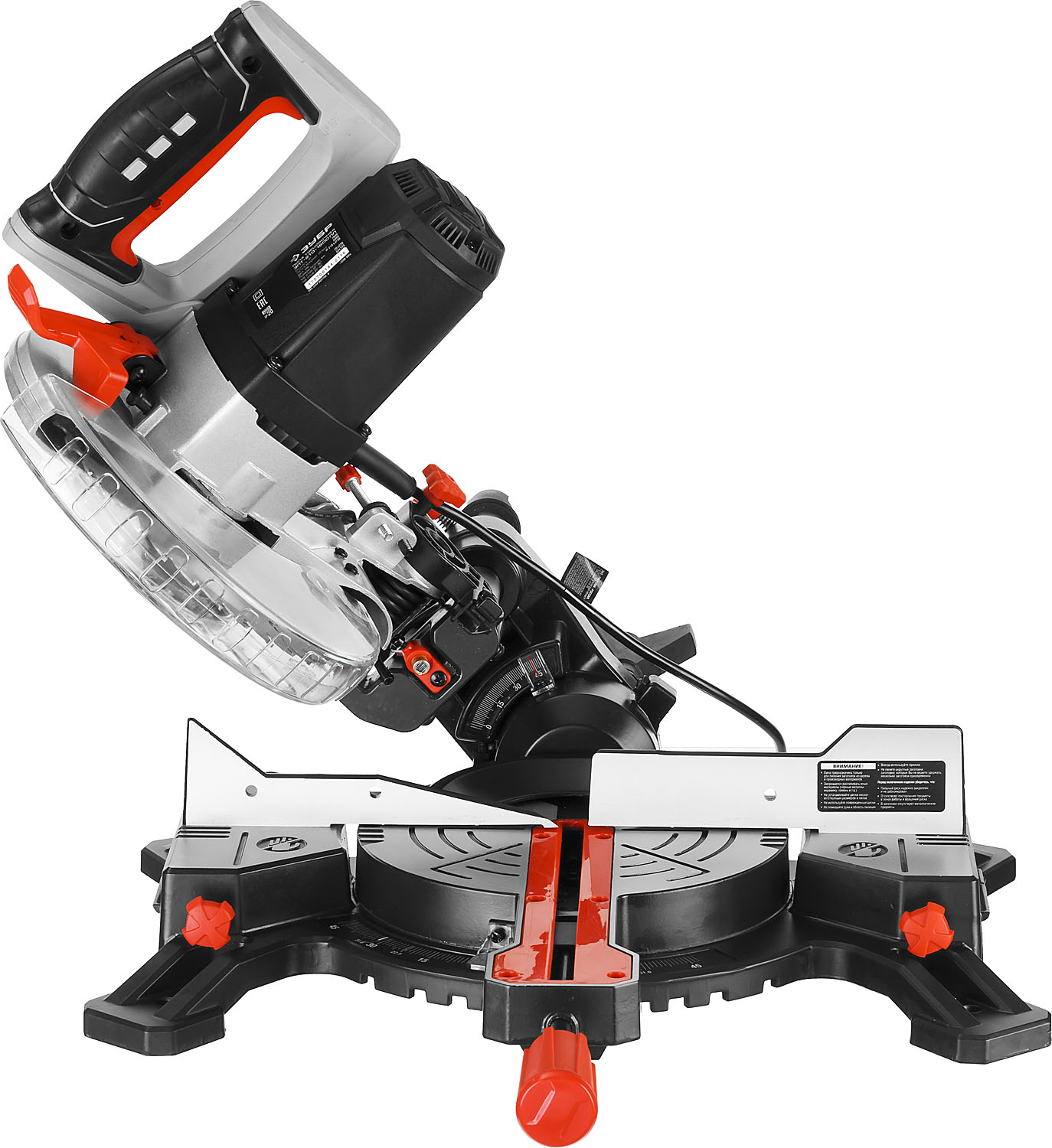 ЗУБР ЗПТ-210-1600 ПЛ пила торцовочная с протяжкой, d 210 х 30 мм, 1600 Вт