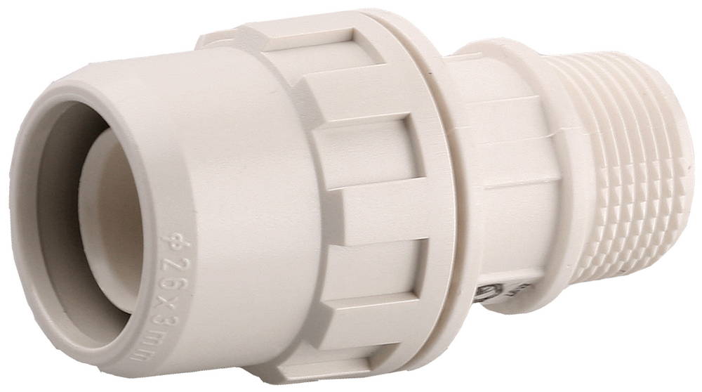 ЗУБР ШиреФит, штуцер с гайкой 20 мм - 3/4″, муфта (51461-20-3/4)