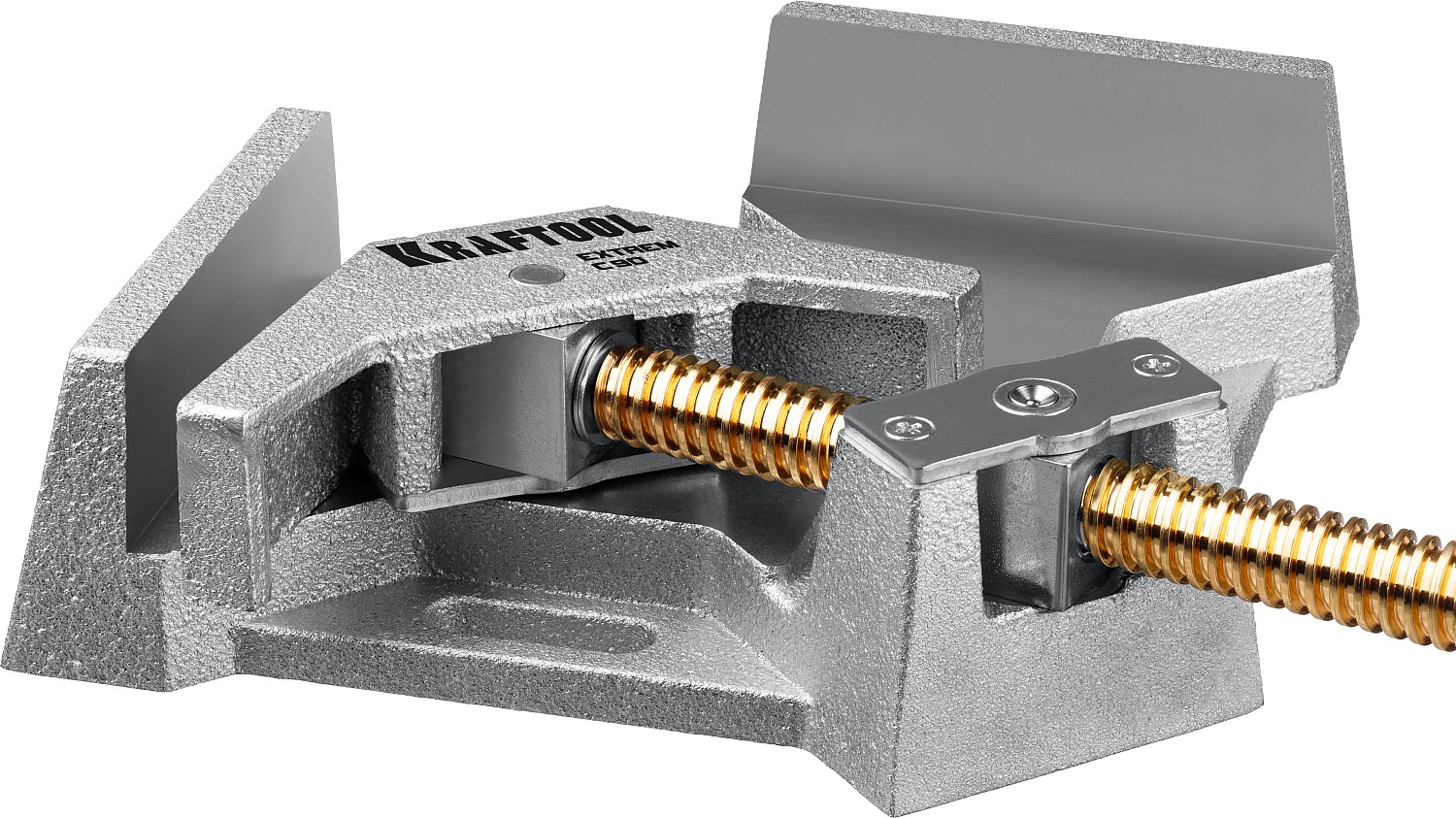 KRAFTOOL Extrem C90, глубина зажима 90 мм, экстрамощная стальная угловая струбцина для сварочных работ (32201)