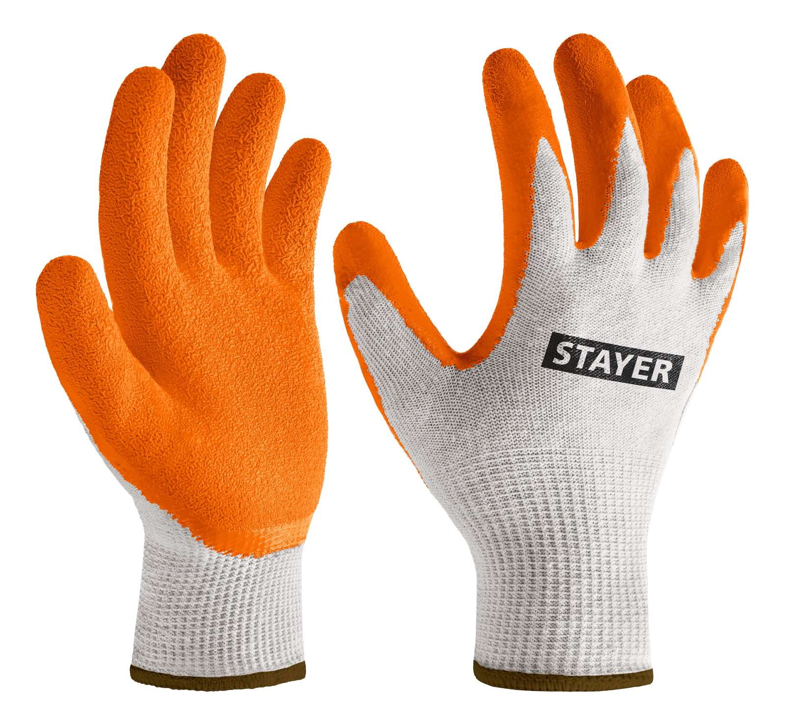 STAYER ULTRA, L-XL, х/б перчатки с рельефным латексным покрытием, противоскользящие (11403-XL)
