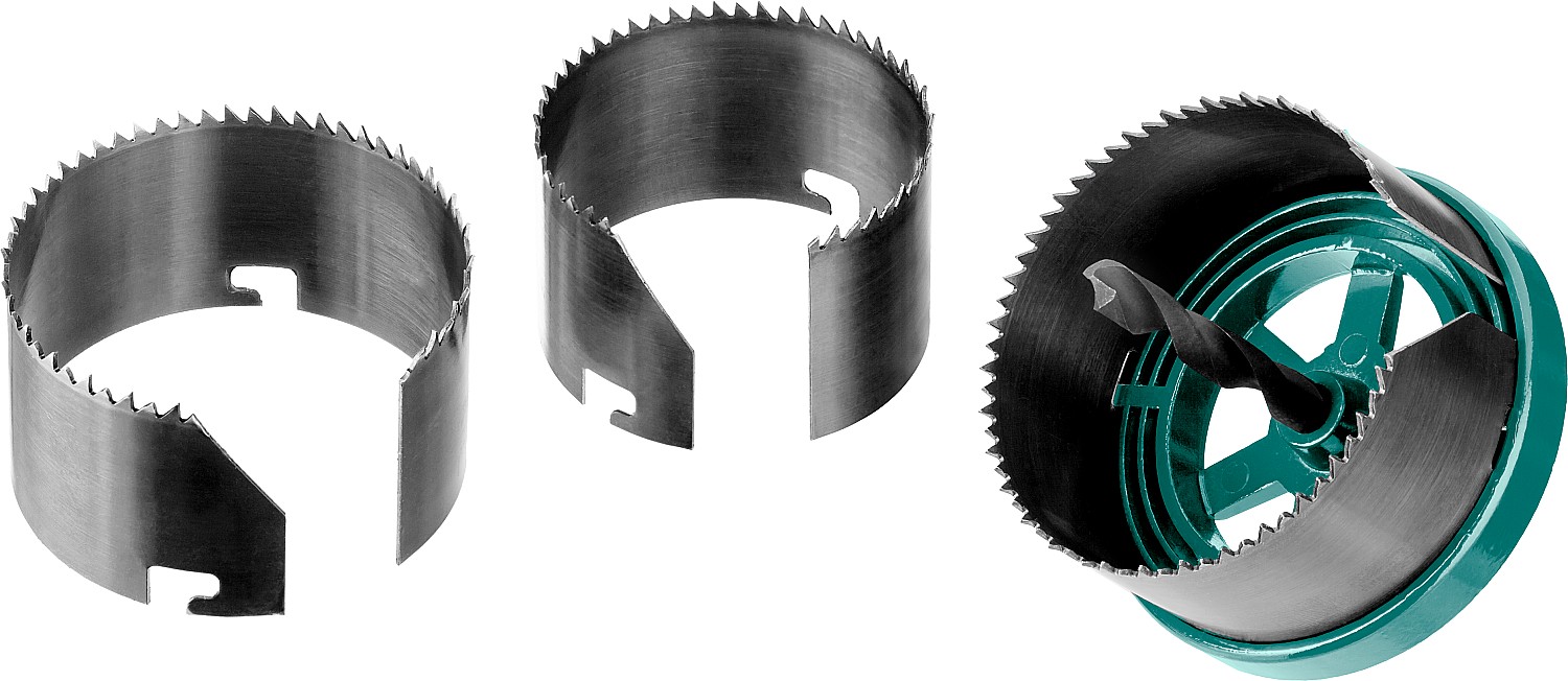 KRAFTOOL 3 шт, (60-67-74 x 32 мм), наборная кольцевая пила по дереву (29582-H3-32)