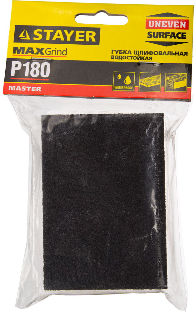 STAYER Р180, 100 х 68 х 26 мм, четырехсторонняя, шлифовальная губка(3560-3)