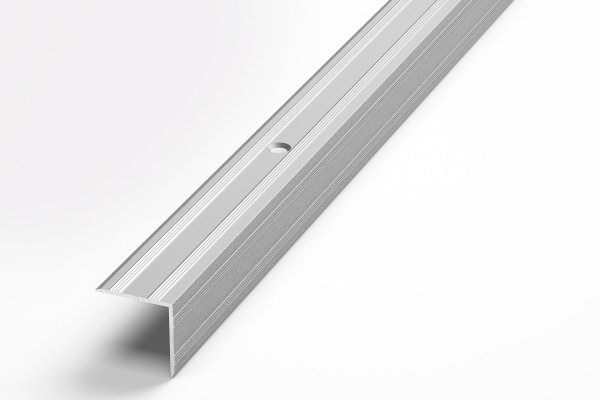 Порог алюминиевый  ПУ-05 20x20x2700 мм, окрашенный в серебро