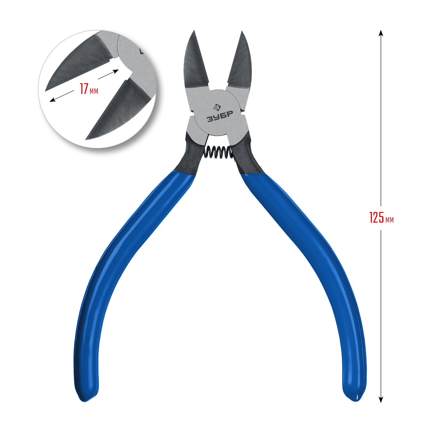 ЗУБР Бульдог, 125 мм, для пластика и меди, мини бокорезы, Профессионал (22175-8-15)