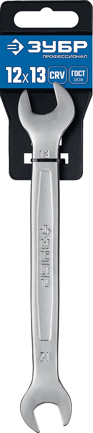 ЗУБР 12 х 13 мм, рожковый гаечный ключ, Профессионал (27010-12-13)