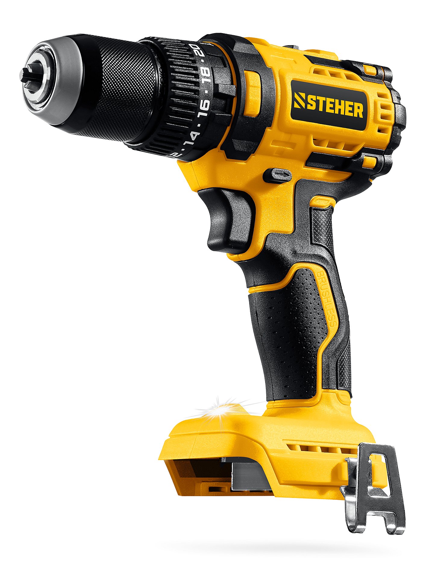 STEHER 20 В, 65 Н·м, без АКБ (LMS), бесщеточная ударная дрель-шуруповерт (CBS-65)
